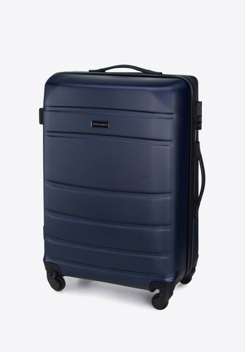 Średnia walizka z ABS-u żłobiona, granatowy, 56-3A-652-01, Zdjęcie 4