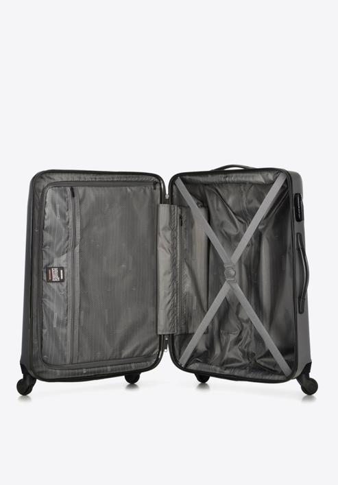 Średnia walizka z ABS-u żłobiona, szary, 56-3A-652-10, Zdjęcie 5