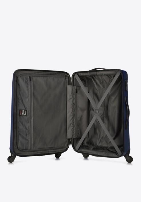 Średnia walizka z ABS-u żłobiona, granatowy, 56-3A-652-90, Zdjęcie 5