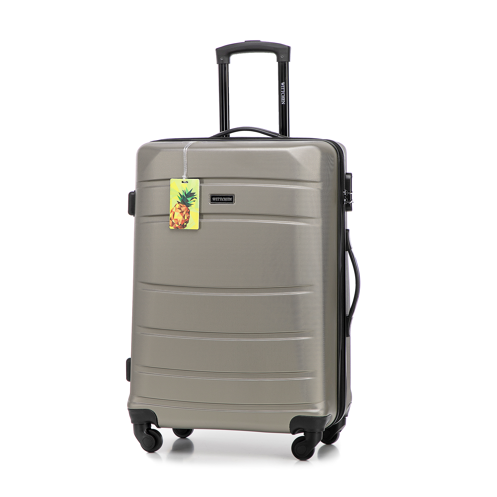 Malý kufor z ABS Puzdro s identifikačnými informáciami, farba šampanská 56-3A-652-86Z