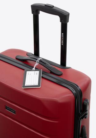 Ribbed ABS medium suitcase with ID tag, red, 56-3A-652-35Z, Photo 1