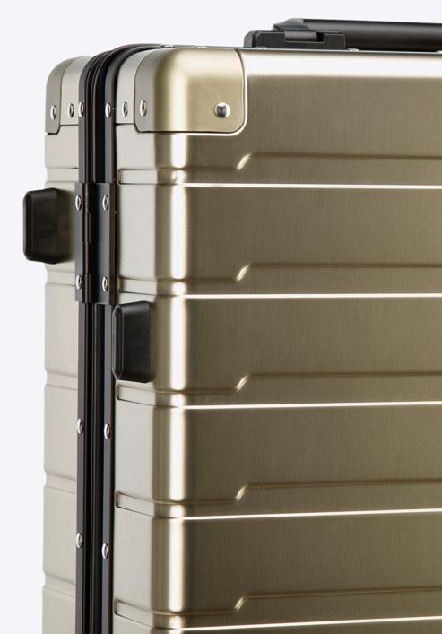 Średnia walizka z aluminium, złoty, 56-3H-102-86, Zdjęcie 12