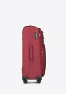 Średnia walizka z kolorowym suwakiem, bordowy, 56-3S-502-12, Zdjęcie 2