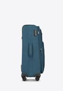 Średnia walizka z kolorowym suwakiem, morski, 56-3S-502-91, Zdjęcie 2