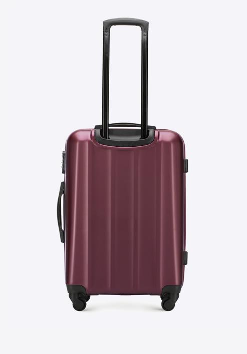 Średnia walizka z polikarbonu fakturowana, bordowy, 56-3P-112-10, Zdjęcie 3