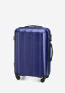 Średnia walizka z polikarbonu fakturowana, niebieski, 56-3P-112-90, Zdjęcie 4