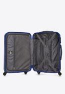 Średnia walizka z polikarbonu fakturowana, niebieski, 56-3P-112-90, Zdjęcie 5