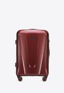 Średnia walizka z polikarbonu geometryczna, ciemny czerwony, 56-3P-122-11, Zdjęcie 1