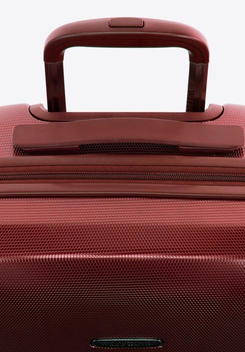 Średnia walizka z polikarbonu geometryczna, ciemny czerwony, 56-3P-122-11, Zdjęcie 11