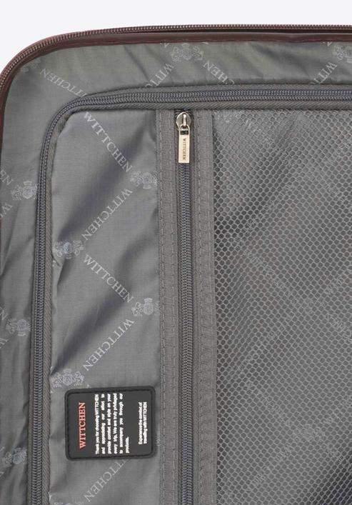 Średnia walizka z polikarbonu geometryczna, ciemny czerwony, 56-3P-122-11, Zdjęcie 8