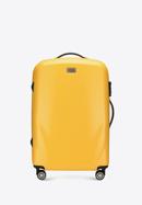 Średnia walizka z polikarbonu jednokolorowa, żółty, 56-3P-572-90, Zdjęcie 1