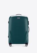 Średnia walizka z polikarbonu jednokolorowa, zielony, 56-3P-572-95, Zdjęcie 1