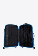 Średnia walizka z polikarbonu jednokolorowa, niebieski, 56-3P-572-35, Zdjęcie 5