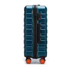 Średnia walizka z polikarbonu nowoczesna, ciemny turkusowy, 56-3P-702-85, Zdjęcie 1