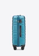Średnia walizka z polikarbonu tłoczona, niebieski, 56-3P-982-11, Zdjęcie 2