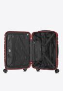 Średnia walizka z polikarbonu tłoczona, czerwony, 56-3P-982-11, Zdjęcie 5