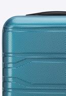 Średnia walizka z polikarbonu tłoczona, niebieski, 56-3P-982-11, Zdjęcie 7