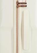 Polycarbonate medium-sized cabin case with a rose gold zipper, cream, 56-3P-132-10, Photo 11