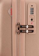 Polycarbonate medium-sized cabin case with a rose gold zipper, muted pink, 56-3P-132-77, Photo 8