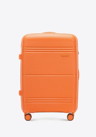 Średnia walizka z polipropylenu jednokolorowa, pomarańczowy, 56-3T-142-55, Zdjęcie 1