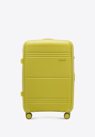 Średnia walizka z polipropylenu jednokolorowa