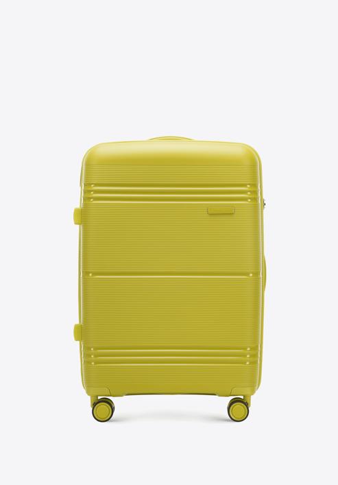 Średnia walizka z polipropylenu jednokolorowa, zielony, 56-3T-142-55, Zdjęcie 1