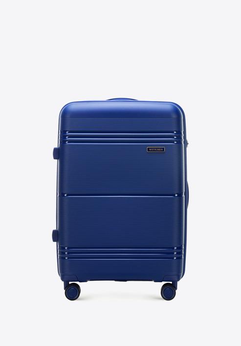 Medium-sized polypropylene suitcase, navy blue, 56-3T-142-55, Photo 1