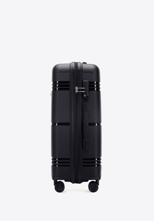 Medium-sized polypropylene suitcase, black, 56-3T-142-10, Photo 2