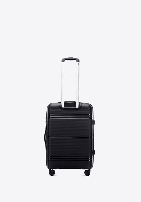 Średnia walizka z polipropylenu jednokolorowa, czarny, 56-3T-142-55, Zdjęcie 3