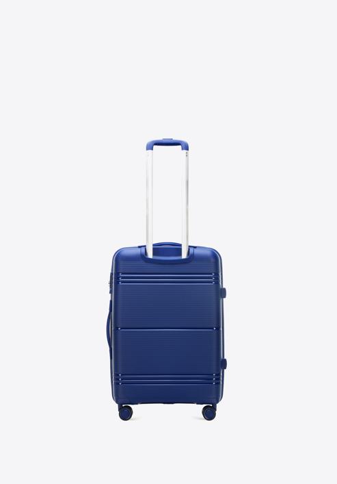 Medium-sized polypropylene suitcase, navy blue, 56-3T-142-55, Photo 3