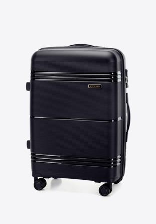 Medium-sized polypropylene suitcase, black, 56-3T-142-10, Photo 1