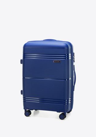 Medium-sized polypropylene suitcase, navy blue, 56-3T-142-90, Photo 1