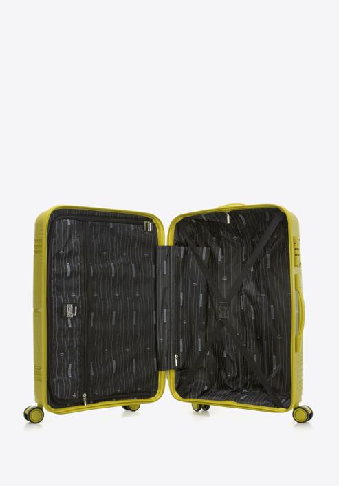 Średnia walizka z polipropylenu jednokolorowa, zielony, 56-3T-142-55, Zdjęcie 5