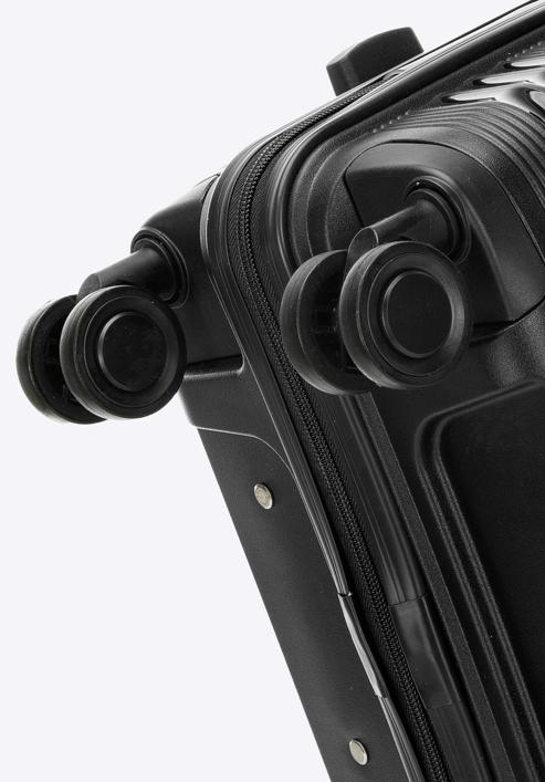 Medium-sized polypropylene suitcase, black, 56-3T-142-55, Photo 6