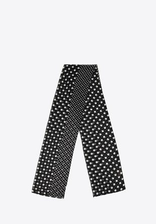 Women's dotted scarf, black-white, 98-7D-X06-X1, Photo 1