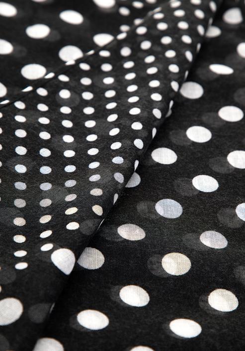 Women's dotted scarf, black-white, 98-7D-X06-X1, Photo 3