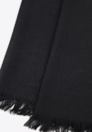 Damski szal elegancki z delikatnymi frędzlami, czarny, 98-7D-X10-X4, Zdjęcie 3