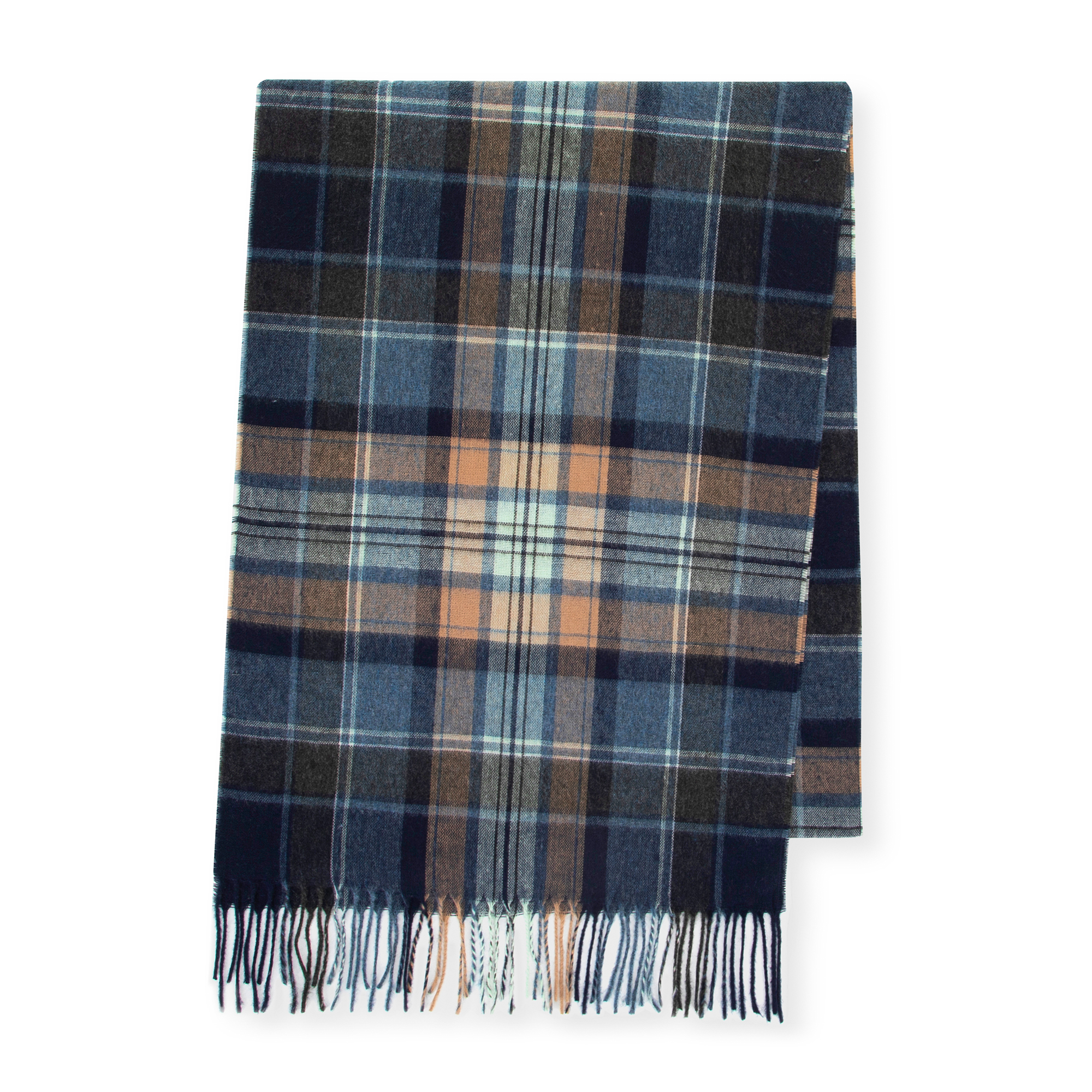 Pánsky úzky šál v károvanom vzore – štýl a elegancia v každom detaile 100-7M-006-X7