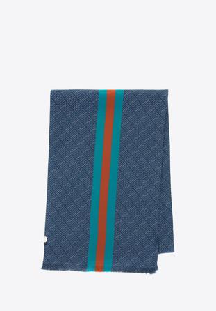 Men’s scarf, blue-orange, 98-7M-S01-X3, Photo 1