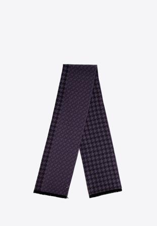 Men's houndstooth pattern scarf, violet-black, 98-7M-X04-X1, Photo 1