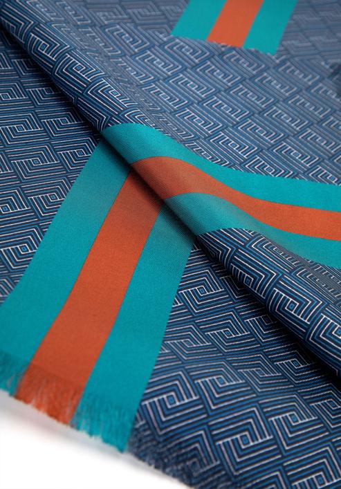 Men’s scarf, blue-orange, 98-7M-S01-X1, Photo 3