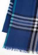 Men's checkered scarf, blue-black, 98-7M-X05-X1, Photo 3