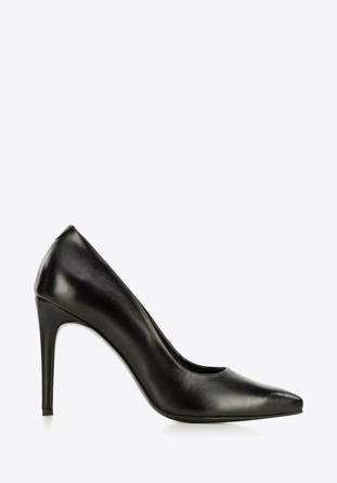 Classic leather high heels shoes, black, BD-B-801-1-40, Photo 1
