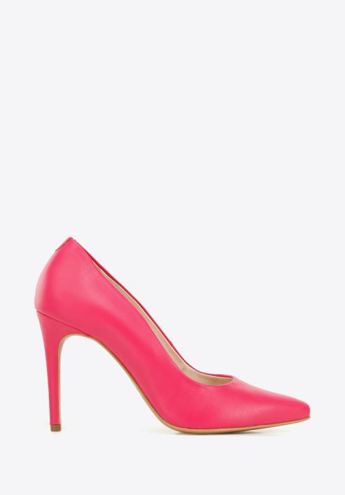 Classic leather high heels shoes, pink, BD-B-801-P-39, Photo 1