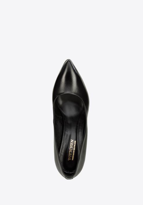 Classic leather high heels shoes, black, BD-B-801-P-41, Photo 4