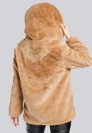 Hooded teddy faux fur jacket, beige, 93-9W-100-5-L, Photo 6