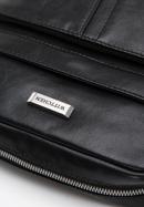 Men's leather messenger bag, black, 97-4U-001-1, Photo 4