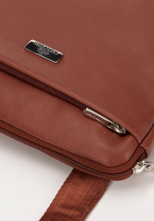 Men's leather messenger bag, brown, 98-4U-901-7, Photo 4