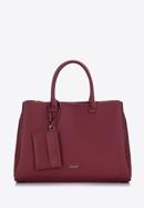 Faux leather tote bag, dar red, 97-4Y-238-1S, Photo 1