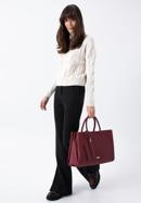 Faux leather tote bag, dar red, 97-4Y-238-8, Photo 15